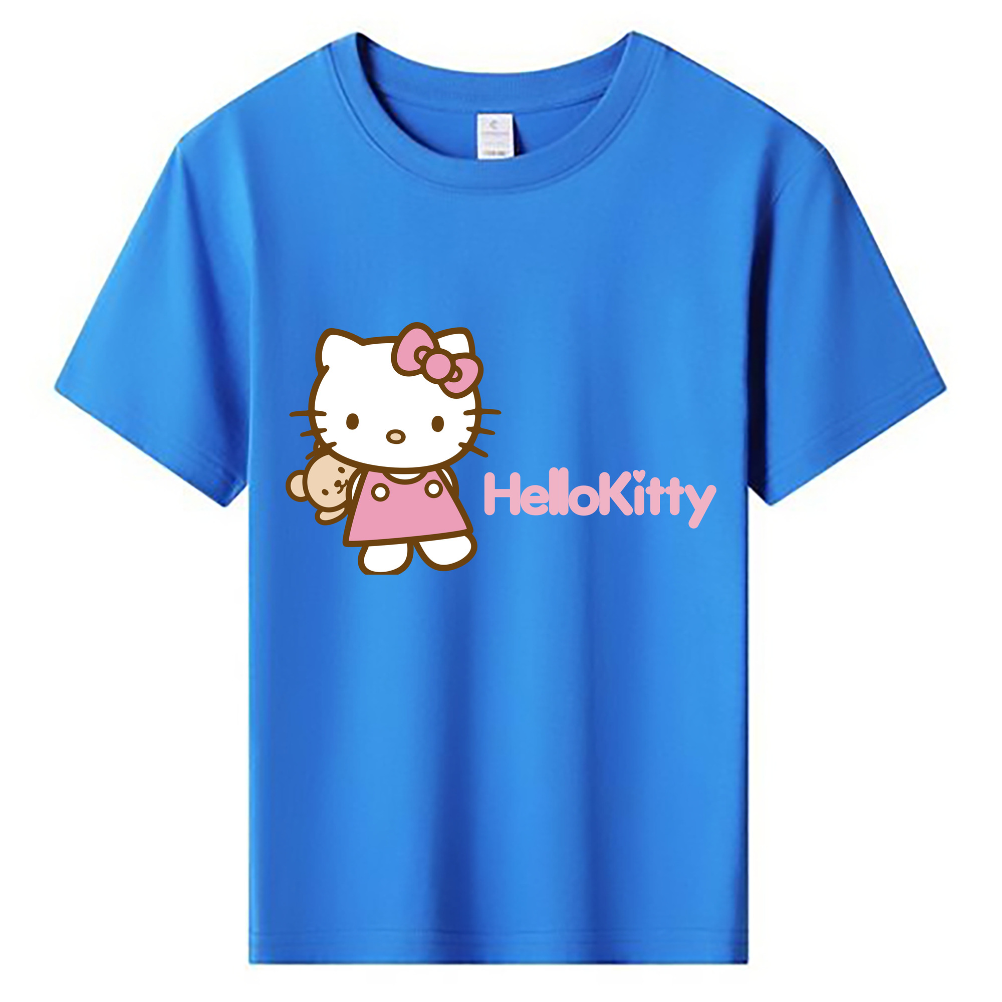 （画像用） Hello Kitty ハローキティ 綿100％キッズTシャツ（フロントプリント）
